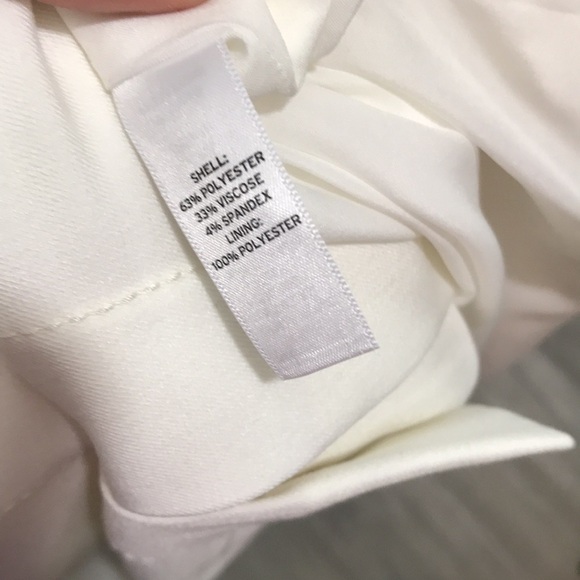 Valette White Lined Single Center Pleat A-Line Mini Skiet size 8 - Picture 4 of 7